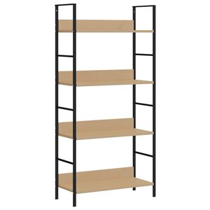 vidaXL Estanter&iacute;a de 4 niveles madera ingenier&iacute;a roble 60x27,6x124,5cm