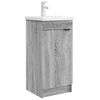 vidaXL Vanidad de ba&ntilde;o con lavabo Sonoma gris 42 x 40 x 84,5 cm