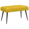 vidaXL Banco con tapicer&iacute;a con botones Amarillo 80 x 40 x 46 cm