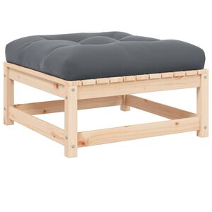 vidaXL Taburetes de jard&iacute;n con cojines madera maciza de pino
