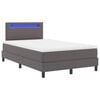 vidaXL Cama tipo Box Spring Gris 120 x 190 cm Cuero sint&eacute;tico