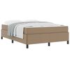 vidaXL Estructura de cama con colch&oacute;n Capuchino 140 x 200 cm tela