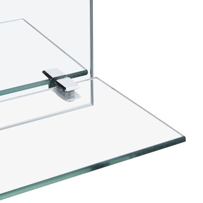 vidaXL Espejo de pared con estante de vidrio templado 50x70 cm