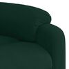 vidaXL Sill&oacute;n reclinable de masaje el&eacute;ctrico terciopelo verde oscuro