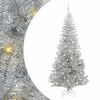 vidaXL &Aacute;rbol de Navidad con 300 LED con soporte Plateado 240 cm PET