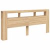 vidaXL Cabecero LED madera ingenier&iacute;a roble Sonoma 220x18,5x103,5 cm