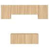 vidaXL Muebles de TV de pared 6 pzas madera de ingenier&iacute;a roble Sonoma