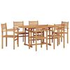 vidaXL Conjunto de Comedor de Jard&iacute;n 7 uds. Natural