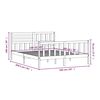 vidaXL Estructura de cama de madera maciza 160x200 cm