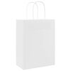 vidaXL Bolsas de papel con asas 250 uds blanca 21x11x28 cm