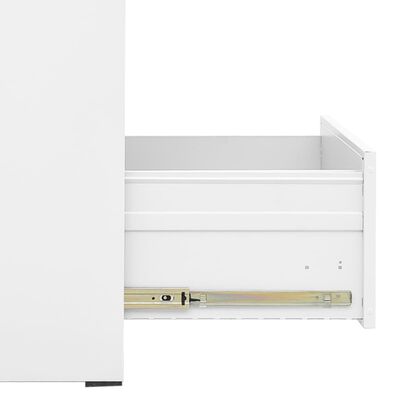 vidaXL Armario archivador de acero blanco 46x62x102,5 cm