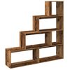 vidaXL Librer&iacute;a divisora 4 niveles madera envejecida 143,5x29x143,5 cm