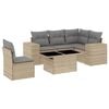 vidaXL Juego de sof&aacute;s jard&iacute;n con cojines 6 pzas rat&aacute;n sint&eacute;tico beige