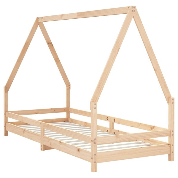 vidaXL Estructura de cama para ni&ntilde;os madera maciza de pino 90x200 cm