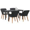 vidaXL Conjunto de Comedor de Jard&iacute;n 5 pcs Negro rat&aacute;n sint&eacute;tico