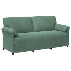vidaXL Sof&aacute; de 3 plazas Verde Mar 198 x 83 x 95 cm Terciopelo