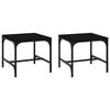 vidaXL Mesas auxiliares 2 uds madera contrachapada negro 40x40x35 cm