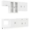 vidaXL Unidad de cocina LUCCA 8 pcs Blanco Brillante