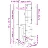 vidaXL Aparador alto con caj&oacute;n 2 pcs Roble artesanal