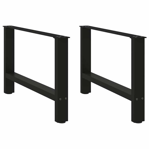 vidaXL Patas para mesa de centro negras (2 unidades, 70 x 42-43 cm, acero)