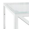 vidaXL Mesa de centro acero inoxidable y vidrio 110x45x45 cm