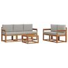vidaXL Conjunto de sof&aacute;s de exterior 6 uds. Gris Natural y Claro