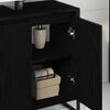 vidaXL Gabinete de Ba&ntilde;o con almacenamiento Roble Negro 60 x 30 x 60 cm