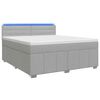 vidaXL Cama box spring con colch&oacute;n Gris Claro 140 x 200 cm Tela