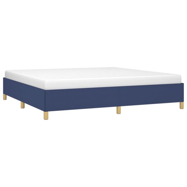 vidaXL Cama sin colch&oacute;n tela azul 200x200 cm