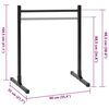 vidaXL Estaciones de Dip Manual 2 pcs Negro 109 x 90 x 105 cm