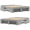 vidaXL Estructura de cama madera de ingenier&iacute;a gris hormig&oacute;n 120x200cm