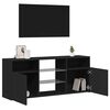 vidaXL Mueble de TV con luces LED negro 120x30x50 cm
