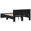 vidaXL Estructura de cama con cabecera Roble Negro 193 x 125 x 70 cm