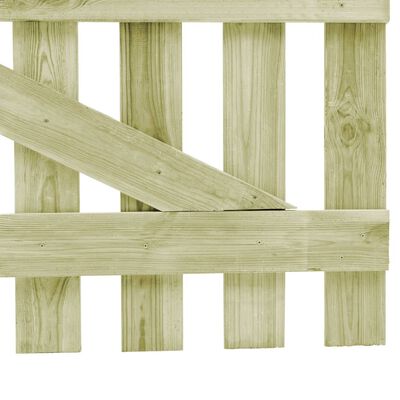 vidaXL Puerta de valla de madera de pino impregnada 100x150 cm