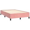 vidaXL Cama box spring con colch&oacute;n terciopelo rosa 120x190 cm