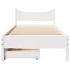 vidaXL Estructura cama con cajones madera maciza pino blanca 90x190 cm