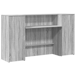 vidaXL Mostrador de recepci&oacute;n sonoma gris 180x50x103,5 cm