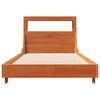 vidaXL Cama sin colch&oacute;n madera maciza de pino marr&oacute;n cera 100x200 cm