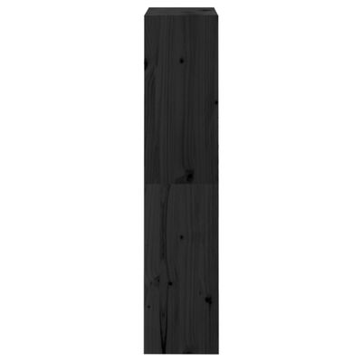 vidaXL Estantería/divisor de espacios madera pino negro 60x30x135,5 cm