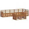 vidaXL Juegos de sof&aacute;s 8 pcs Natural Madera de Acacia S&oacute;lida