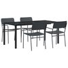vidaXL Juego de muebles de exterior 5 uds. Gris antracita Acero