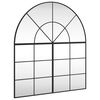 vidaXL Espejo de pared arco de hierro negro 100x110 cm