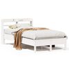 vidaXL Estructura de cama sin colch&oacute;n madera maciza blanca 90x190 cm