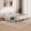 vidaXL Estructura de cama doble sin colch&oacute;n blanco 180x200 cm