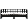 vidaXL Sofá cama extraíble madera maciza de pino negro 2x(90x200) cm