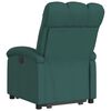 vidaXL Sillón reclinable elevable tela verde oscuro