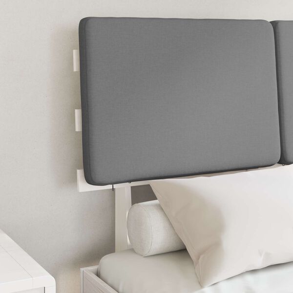 vidaXL Estructura de Cama con Cabecera Tapizada Gris Claro