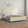 vidaXL Estructura de cama con cabecero cuero sint&eacute;tico crema 180x200cm