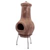 RedFire Chimenea Salamanca rojo oscuro 36x36x85 cm arcilla