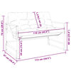 vidaXL Banco de jard&iacute;n con coj&iacute;n acero antracita 113 cm